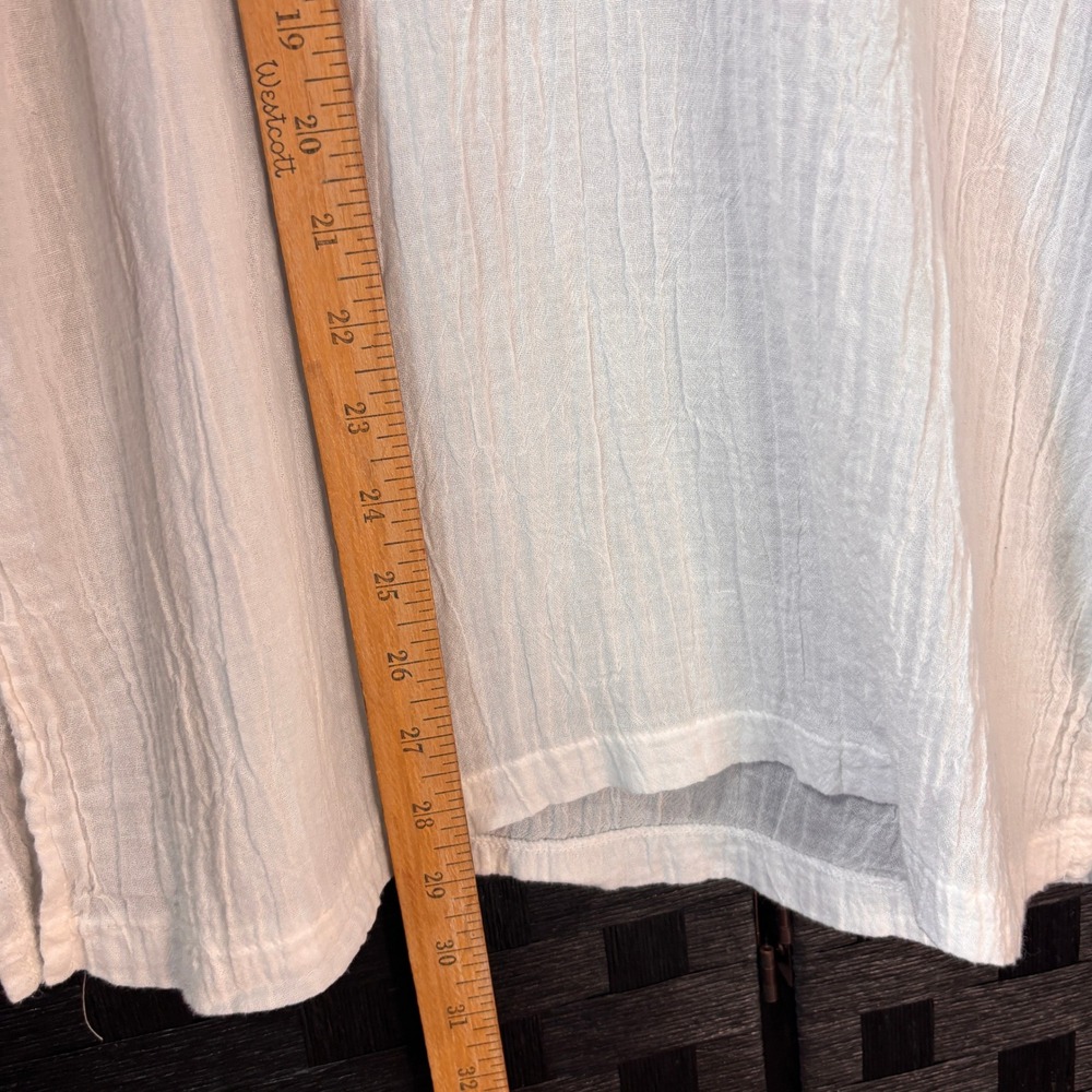 Absolutely Tunic Top Cover-up Women S White Cotton Gauze Crochet Lace Boho Beach - Picture 9 of 9